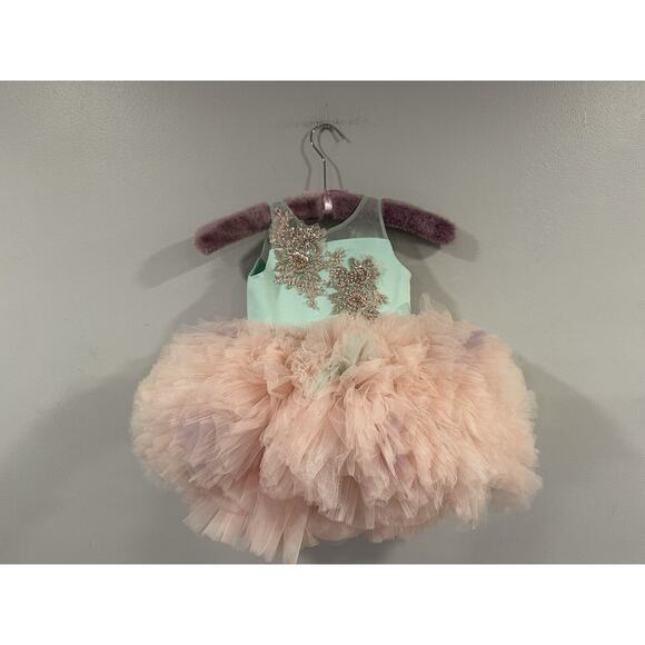 PrettyRuffle Designer Toddler Tulle Tutu Dress Size 3